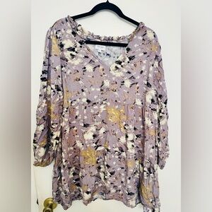 True Craft Purple and Black Tunic Top/ Sundress